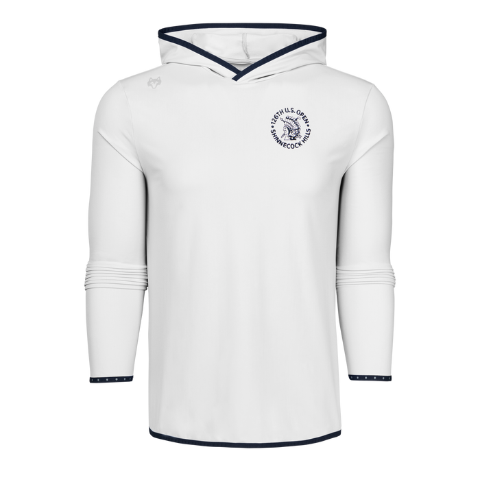 Arctic Men's US Open Golf Hoodie Navy Contrast Trim & Chest Logo - Front Flat Lay | Greyson Clothiers