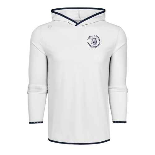 Arctic Men's US Open Golf Hoodie Navy Contrast Trim & Chest Logo - Front Flat Lay | Greyson Clothiers