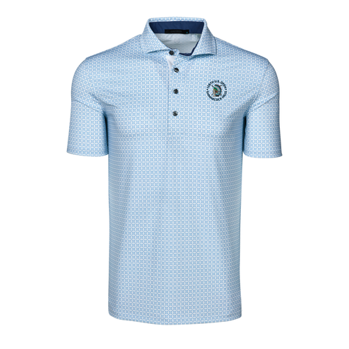 Wolf Blue Ghost Thistle Polo - 126th U.S. Open Championship Front View, Ghost Pattern | Greyson Clothiers