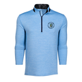 Blue Heather 126th U.S. Open Guide Sport Quarter-Zip, Camo Collar - Front View | Greyson Clothiers