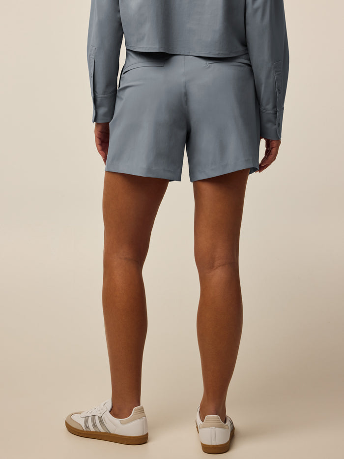 Bluestone 5" Phoenix Trouser Short - Back View On Model, Women's Premium Golf Short | Greyson Clothiers