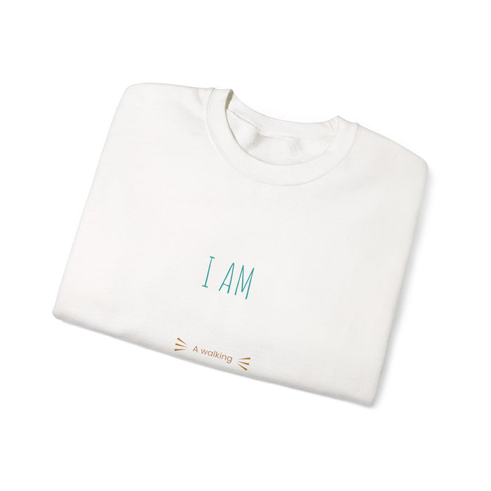 Affirmation Sweatshirt — "I Am" Minimalist Positive Message Crewneck
