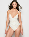 Allover Lace Shaping Bodysuit in Ivory