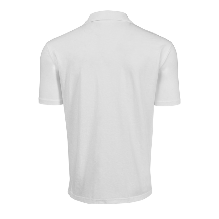 Arctic Cotton Slub Alpha Johnny Collar Polo - Back View | Greyson Clothiers