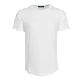 Arctic White Slub Cotton Alpha Slub Short Sleeve Tee - Crewneck Collar Detail | Greyson Clothiers