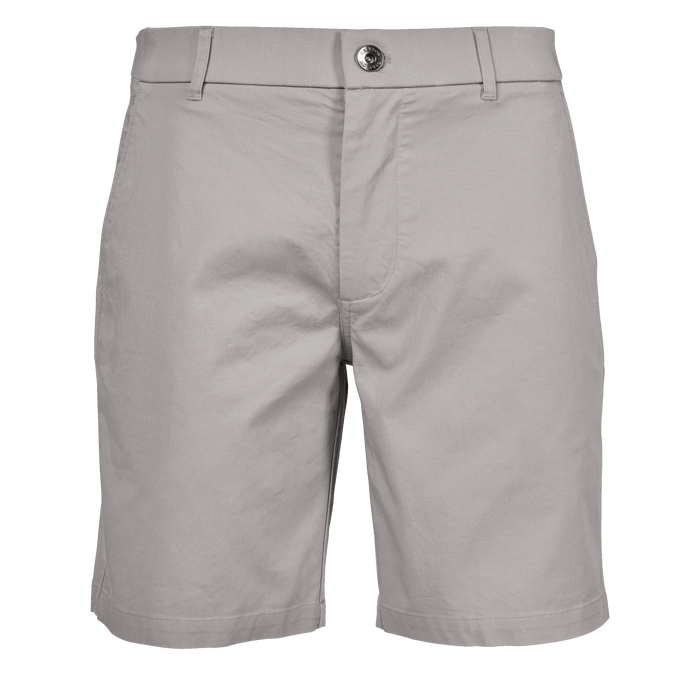 Riverstone Cotton Amagansett Short - Front View, Zip Fly & Engraved Button | Greyson Clothiers