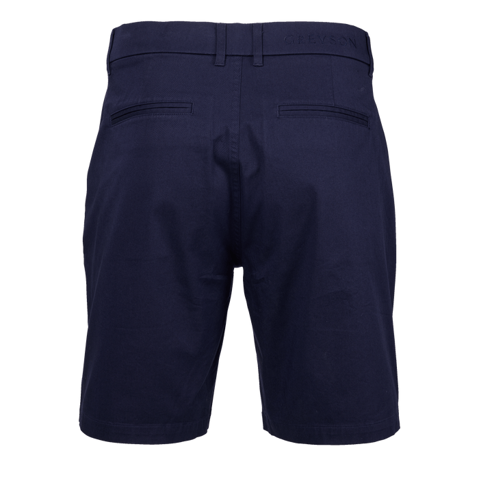 Maltese Blue Amagansett Short - Back View, Dual Welted Pockets & Tonal Waistband | Greyson Clothiers