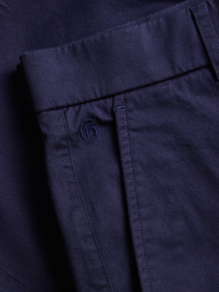 Maltese Blue Amagansett Short - Tonal Embroidered G Logo Coin Pocket Close-Up | Greyson Clothiers