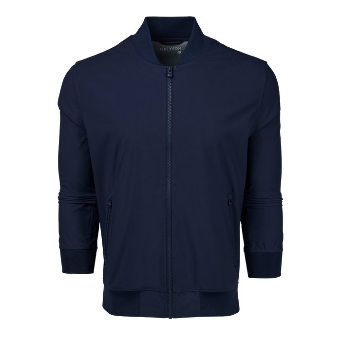 Greyson Clothiers Arawak Full-Zip Jacket - Maltese Blue Lightweight Bomber, Front View | Greyson Clothiers
