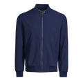 Maltese Blue Technical Bomber Full-Zip Jacket - Knit Collar & Zip Pocket Detail | Greyson Clothiers