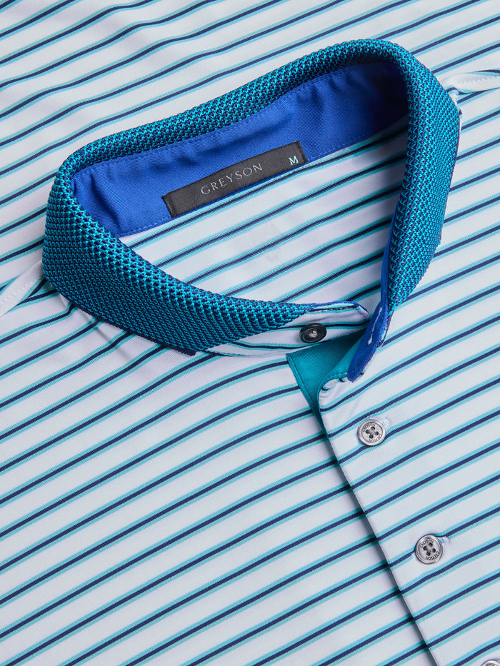 Greyson Clothiers Arenal Polo Iona - Knit Jacquard Cutaway Collar & Four-Button Placket Detail
