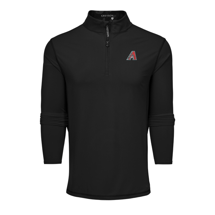 Shepherd Black Arizona Diamondbacks Colorado Quarter-Zip Mock Neck Midlayer - Front View | Greyson Clothiers
