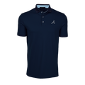 Maltese Blue Atlanta Braves Men's Golf Polo - Front View, Braves 'A' Logo | Greyson Clothiers