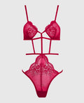 Barely there Bodysuit in Cosmo Red