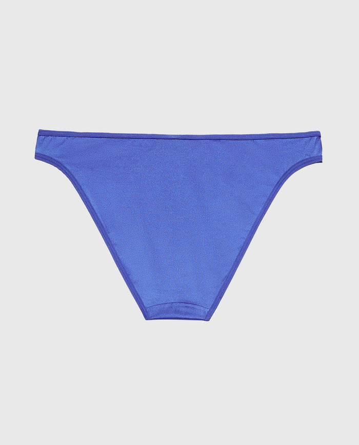 Bikini Micro Panty With Lace Trim in Dazzling Blue