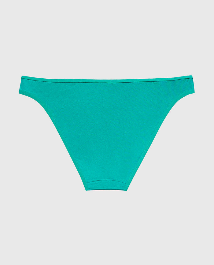 Bikini Micro Panty With Lace Trim in Dynasty Green