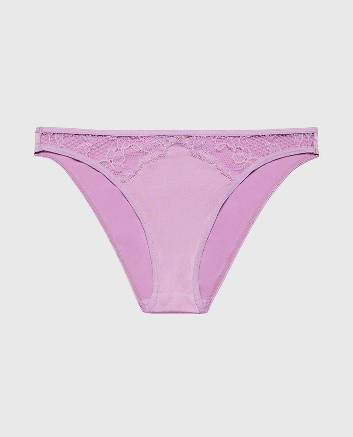 Bikini Micro Panty With Lace Trim in Regal Orchid