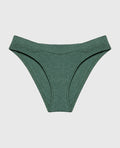 Bikini Wide Waist Cotton Panty in Jungle Green Heather