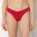 Bikini Wide Waist Cotton Panty in Passion Red