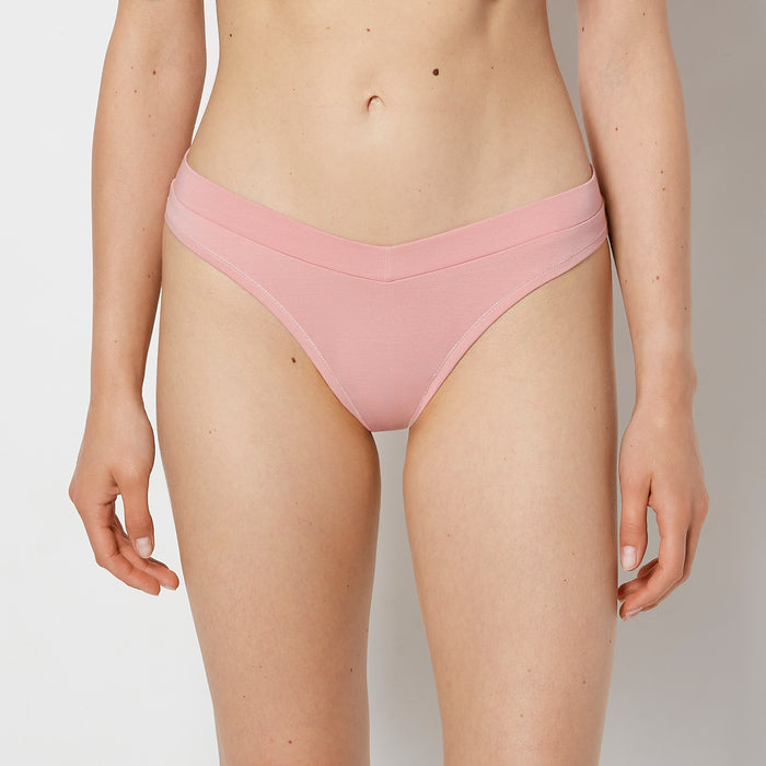 Bikini Wide Waist Cotton Panty in Rose Elegance