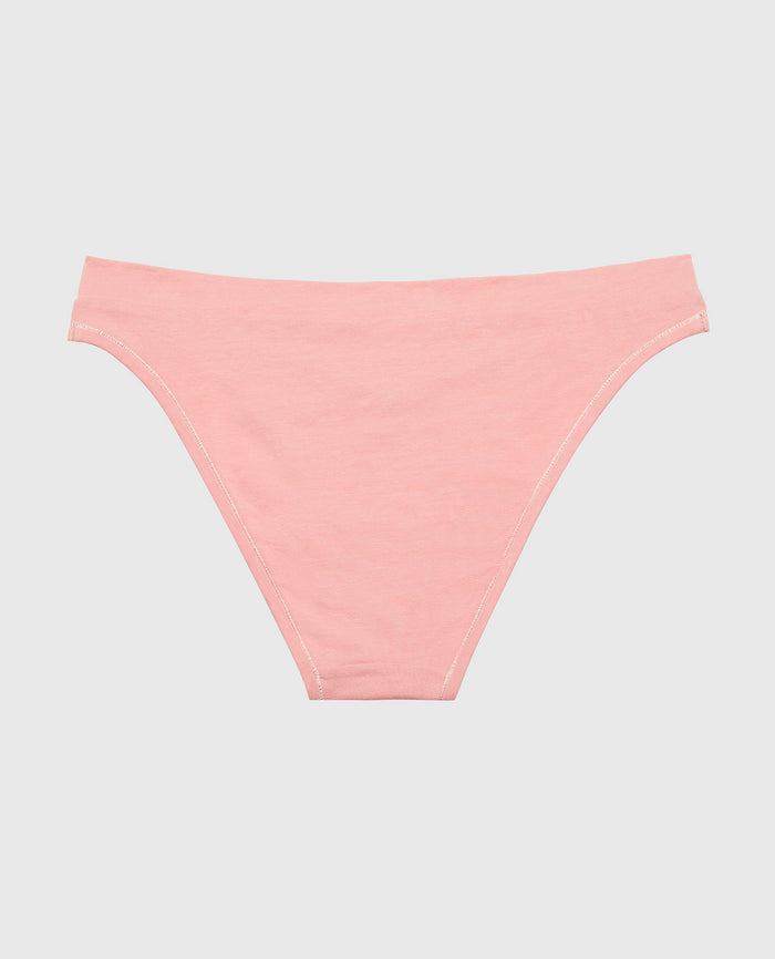 Bikini Wide Waist Cotton Panty in Rose Elegance
