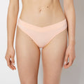 Bikini Wide Waist Cotton Panty in Tropical Peach