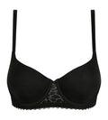 Black Daily Dentelle microfiber underwired basket bra in Tuexdo Black