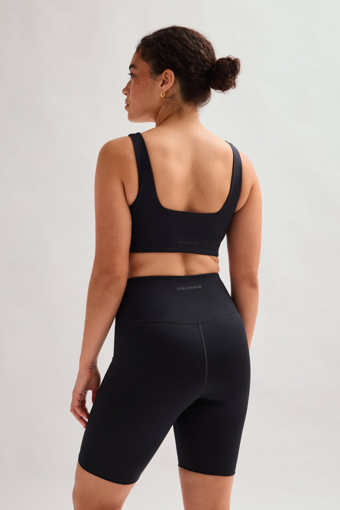 Black High-Rise Bike Short