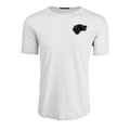 Arctic Cotton Black Wolf Alpha Slub Tee - Front View, Wolf Logo Chest Detail | Greyson Clothiers