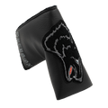 Black Leather Black Wolf Blade Putter Cover - Wolf Patch & Embroidered Side Detail | Greyson Clothiers