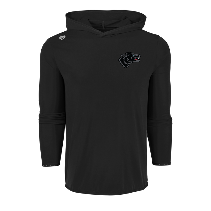 Shepherd Black Wolf Colorado Hoodie Front View - Lightweight Performance Hoodie | Greyson Clothiers