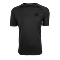 Shepherd Black Wolf Falcon Short Sleeve Tee - Front View, Perforated Detail | Greyson Clothiers