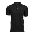 Shepherd Black Wolf Omaha Short Sleeve Polo - Front View, Black Wolf Logo Left Chest | Greyson Clothiers