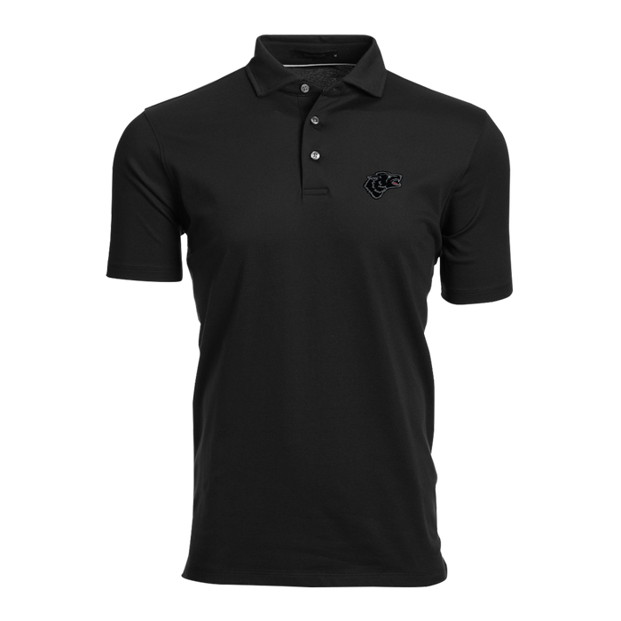 Shepherd Black Wolf Omaha Short Sleeve Polo - Front View, Black Wolf Logo Left Chest | Greyson Clothiers