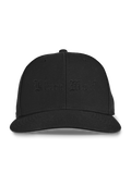 Black Wolf Snapback Hat - Front View, Tonal Embroidered Logo | Greyson Clothiers