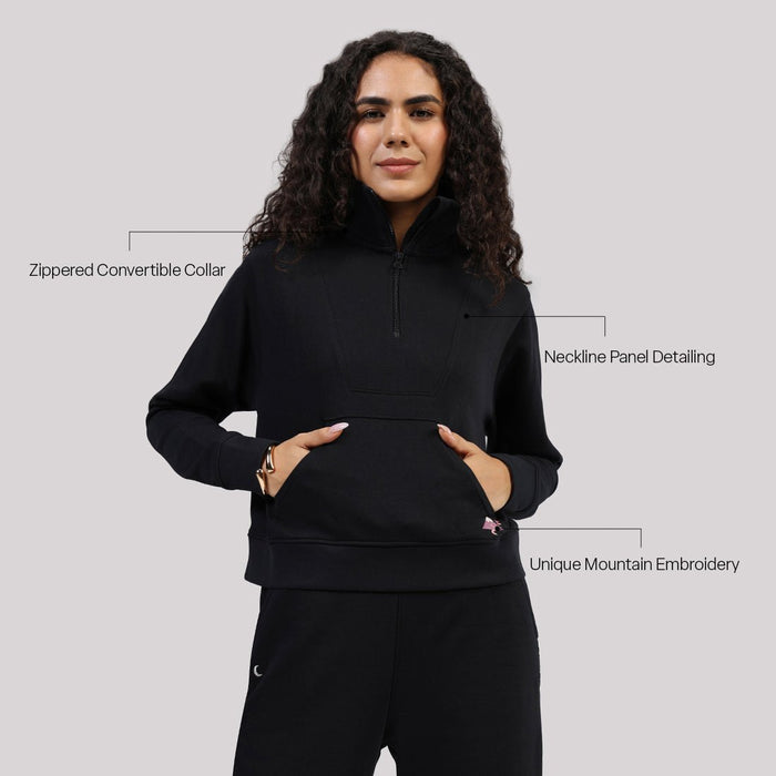 BlissTerry™ Cotton Pullover with Zipper - BlissClub