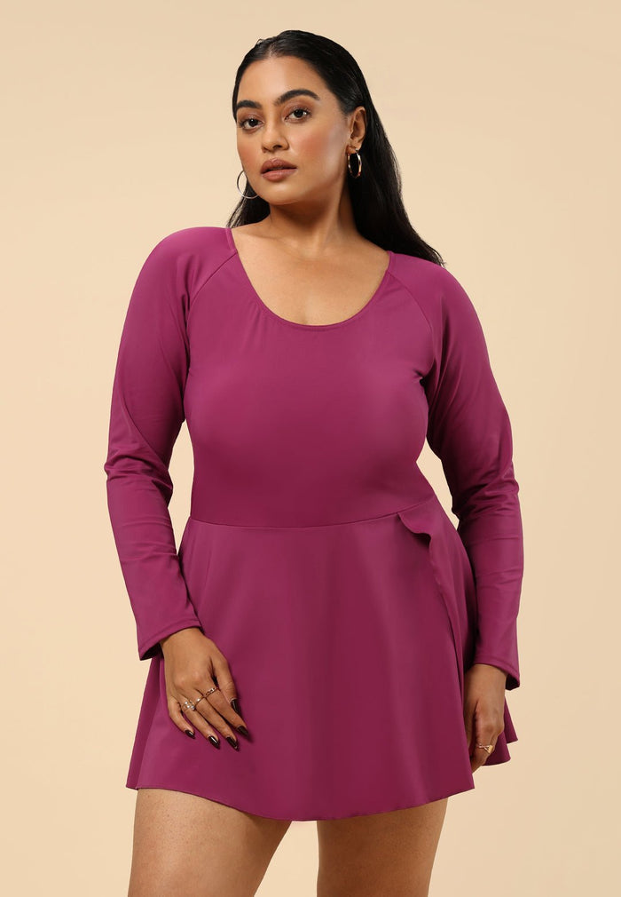 Bliss Swim Full Sleeve Dress - BlissClub