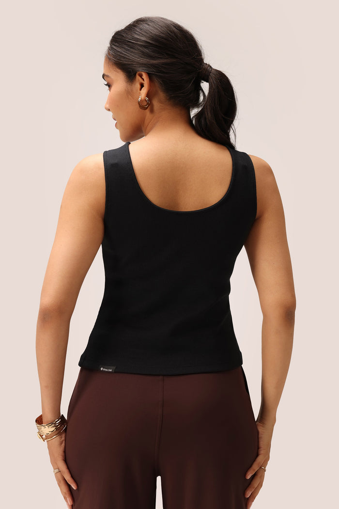 Blissentials Round Neck Henley Tank - BlissClub