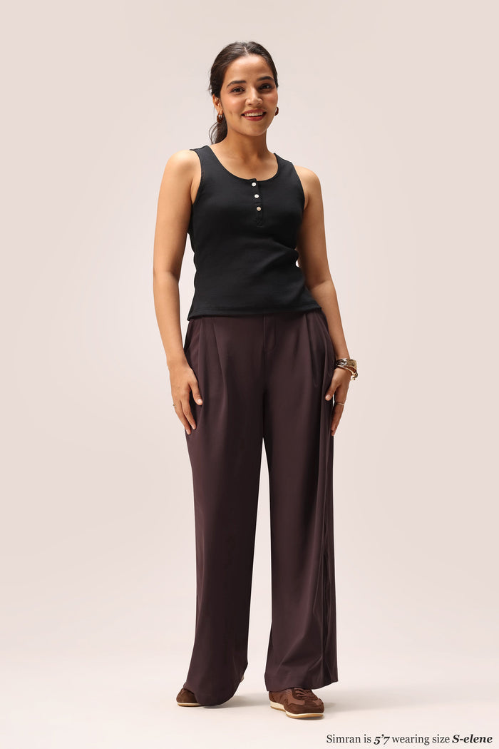 Blissentials Round Neck Henley Tank - BlissClub