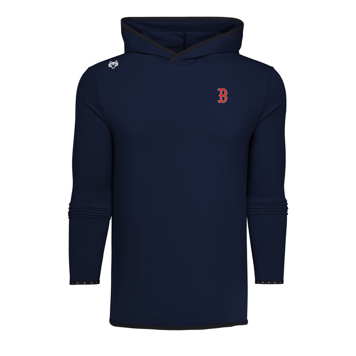 Maltese Blue Boston Red Sox Colorado Hoodie - Front View, Wolf Logo & Red Sox B Emblem | Greyson Clothiers