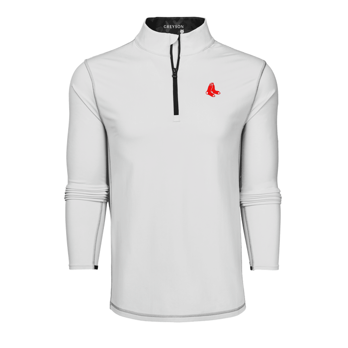 Arctic Boston Red Sox Colorado Mock Neck Quarter-Zip - Front View | Greyson Clothiers
