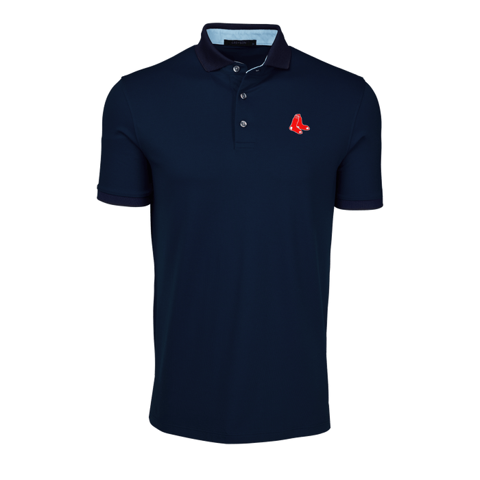 Maltese Blue Boston Red Sox Cooperstown Crowley Golf Polo - Front View, Sox Logo | Greyson Clothiers