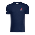Maltese Blue Cotton Boston Red Sox Crewneck Tee - Front View, Wolf Sleeve Detail | Greyson Clothiers