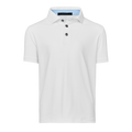 Arctic White Boys Cayuse Short Sleeve Performance Polo - Front View | Greyson Clothiers
