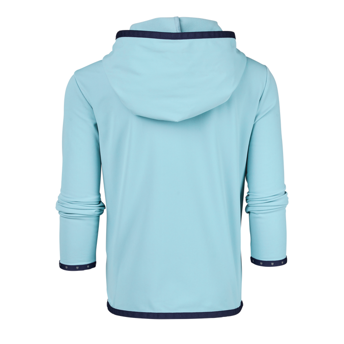 Viper Boy's Colorado Hoodie - Back View, Contrast Navy Hood and Cuff Trim | Greyson Clothiers
