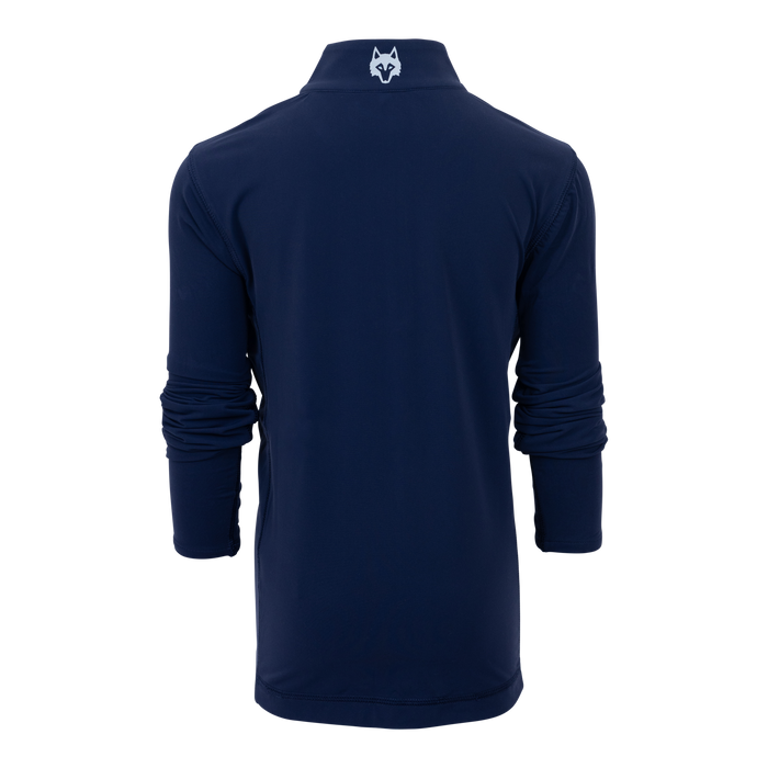 Bonneville Boy's Colorado Quarter-Zip Back View with Wolf Logo - Youth Golf Midlayer | Greyson Clothiers