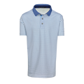Arctic Boy's Ironwood Short Sleeve Polo, Tonal Print with Contrast Collar - Front View | Greyson Clothiers