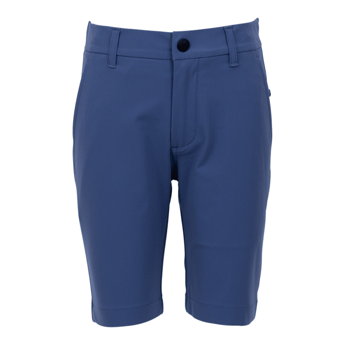 Slate Blue Performance Boy's Montauk Short - Front View | Greyson Clothiers