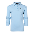 Arctic Cotton Boy's Spirit Icon Long Sleeve Polo - Front View with Wolf Logo Pocket | Greyson Clothiers