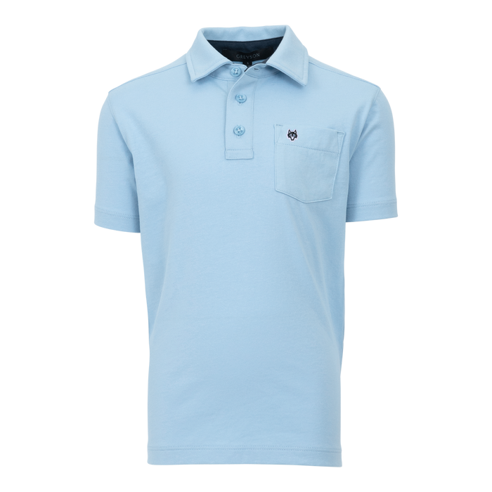 Arctic Cotton Boy's Spirit Icon Short Sleeve Polo - Front View | Greyson Clothiers